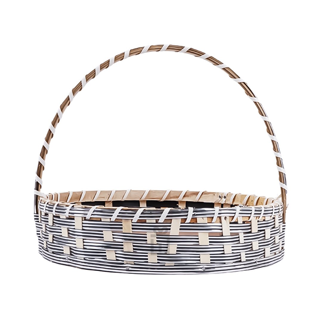 Set of 5 - Round Silver Cane Basket for Gifting, wedding decoration - Image 4