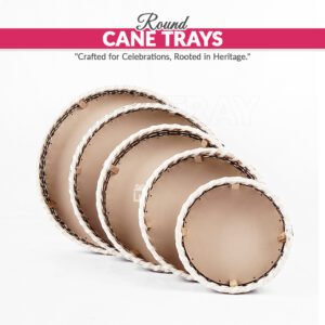 Set of 5 - Beidge & Brown Cane Baskets