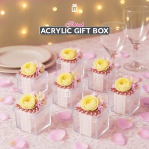 Pack of 12 - Premium Acrylic Gift Box with Lid - Luxury Boxes for Gifting