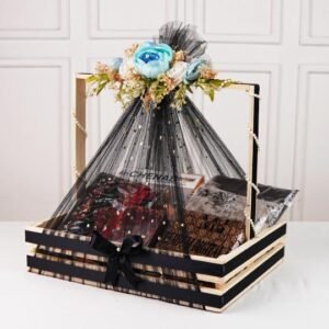 Customized Basket with Floral Flower - Gift for her